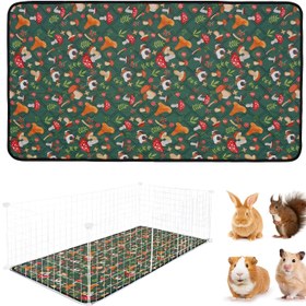 Resim Gine Hamster Kafesi Matı, İdrar Pedi, Yıkanabilir Küçük Evcil Hayvan Yatağı, Su Geçirmez Süper Emici Gine Hamster İdrar Pedi, Kaymaz Mat Küçük Hayvanlar, Tavşan, Hamster, Sıçan İçin - 60.96cm X 119.38cm 