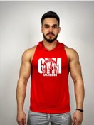 Resim Black İstanbul Gym Warriors Baskılı Kapüşonlu Fitness Atleti 