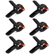 Resim Yaleker Siyah Plastik Fotoğraf Stüdyo Kıskaçları - 6'lı Set 5cm Açıklık 