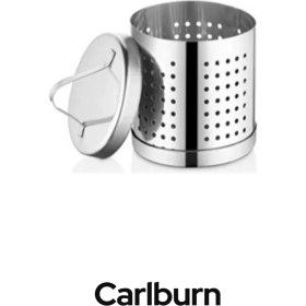 Resim Carlburn Özel Üretim Paslanmaz Çelik Sıcak Soğuk Su Dayanıklı Delikli Geniş Hazneli Büyük Metal Çay Süzgeci 