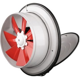 Resim Dündar 24 cm K 25 55 watt 800 m3/h 1375 DD 220/230 volt Monofaze Ev Pencere Tipi Kapaklı Aksiyal Fan Aspiratör 