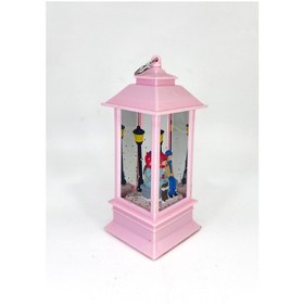 Resim Romantik Kış Masalı Işıklı Kar Küresi - Sevgililer Pembe 