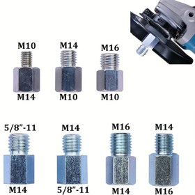 Resim Adapter Farklı Konu Elmas Çekirdek Uçları Matkap Öğütücü Kesici M14'ten M10'a veya M14'ten 5/8-11'e veya 5/8-11'den M14'e Açı Öğütücü için 