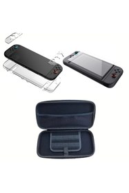 Resim Teknoroket Switch 2 Taşıma Çantası , Temperli Cam Ekran Koruyucu , Şok Emici Şeffaf Kılıf Seti 