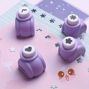 Resim 1 adet Mini Taşınabilir El Zımbası, DIY Scrapbooking, Kağıt El Sanatları ve Dekoratif Projeler için Çeşitli Narin Desen Tasarımlarıyla Plastik Kabartma Makinesi 