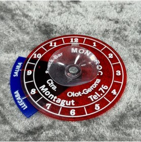 Resim Korkmaz Oto Market & Aksesuar Etiketçilere Yuvarlak Park Saati Kırmızı 