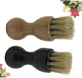 Resim STOBOK 2adet Dayanıklı Ahşap Fırça Ayakkabı Temizleme Fırçası Çok Fonksiyonlu Ev Kullanımı 