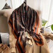 Resim Zarif Çiçek Desenli Polyester Eşarp Kadınlar için - %100 Polyester Hafif Moda Şal Süslü Botanik Tasarım, Nefes Alabilir ve Sıcak Aksesuar Dışarı Çıkmak İçin, Dokuma Dekoratif Sarma 