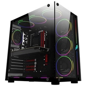 Resim Ontech - 1st Player Sp8 Siyah 750w 80+ Sılver Atx 3.1 Argb 7x12cm Fan Temperli Cam Usb 3.0 Atx Kasa 