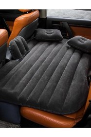 Resim Carub Şişme Araba ve Kamp Yatağı |Şişme Yatak Seti Yastıklı Pompalı Araç Seyahat Yatağı %90 Araçlara Uygun 