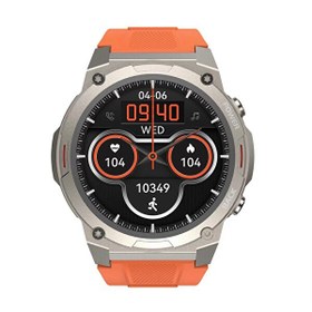 Resim HiFuture Mix2 Bluetooth 5.2 Amoled Ekran 1.43 Inç Ip68 Su Geçirmez Arama Özellikli 36mm Akıllı Saat Turuncu 