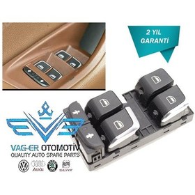 Resim AUDİ Q3 2011-2018 ÖN SOL CAM AÇMA KAPAMA DÜĞMESİ KROM 4G0959851 