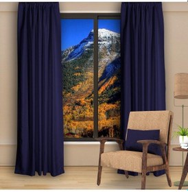 Resim Lacivert Blackout Karartma Fon Perde Güneşlik Pilesiz Extraforlu Düz Dikim-lacivert Lacivert 