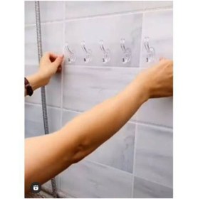 Resim Hane216 5'li 29*7 Şeffaf Güçlü Kendinden Yapışkanlı Kapı Duvar Askısı Ağır Yük Taşıma 
