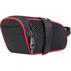 Resim Gajeena West Bıkıng Su Geçirmez Bisiklet Sele Çantası, Dağ Ve Yol Bisikletleri İçin Pratik Ekipman, Büyük Boy, Siyah Kırmızı Kırmızı 