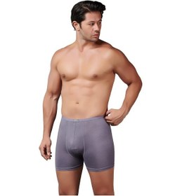 Resim Gümüş Erkek Bambu İnce Bel Elastan Boxer 8007 Gri 