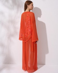 Resim Pierre Cardin Bağlamalı Uzun Kaftan Tunik Turuncu 241812 