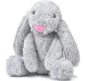 Resim Peluş Gri Tavşan, 45 cm Yumuşak Uyku Arkadaşı 