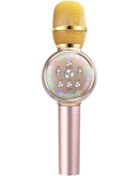 Resim K2 LED Işıklı Bluetoothlu 5.0 Karaoke Mikrofonu 