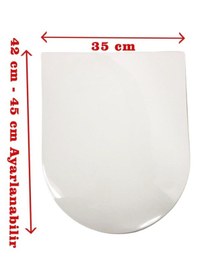 Resim Gala Slim Süvari Yavaş Kapanan Klozet Kapağı Amortisörlü Kapak 