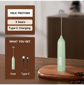 Resim Turcoshop11 Yeşil Mini Elektrikli El Çırpıcı Süt Köpürtücü Mutfak Gereci Diğer 