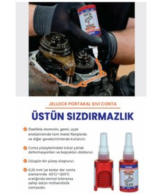 Resim Alcon M-3330 Portakal Sıvı Conta 50 Ml Jellock Orange 