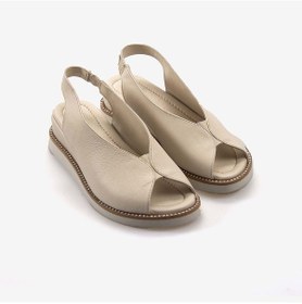 Resim Kemal Tanca Hakiki Deri Kadın Sandalet 107616 Bej 