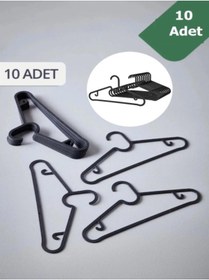 Resim Bayev 10 Adet Elbise Askısı - Gömlek Kravat Askısı Plastik Askı Ikea Model Askı Dolap Askısı 