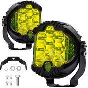 Resim Honmex 3 İnç Led Arazi Aracı Lambası 2 Adet - Orta Beyaz Sürekli, Yanak Sarı Sürekli Ve Parıltı Işık - 150w Ip67 Dayanıklı 