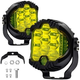 Resim Honmex 3 İnç Led Arazi Aracı Lambası 2 Adet - Orta Beyaz Sürekli, Yanak Sarı Sürekli Ve Parıltı Işık - 150w Ip67 Dayanıklı 