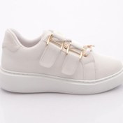 Resim Dgn Kadın Aksesuarlı Kemer Detaylı Sneakers Ayakkabı Beyaz Ipek 12211639101 