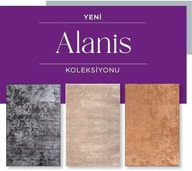 Resim Alanis QG06A Bej Pamuk Akrilik Yumuşak Silinebilir Modern Kilim Halı BEJ 200 x 290 