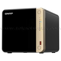 Resim QNAP TS-464-4G 4 HDD Yuvalı, 4GB Ram, 2.5GBE 2xM2.2280 PCIe Bağlantı Noktalı NAS Depolama Ünitesi (QN-TS-464-4G) 