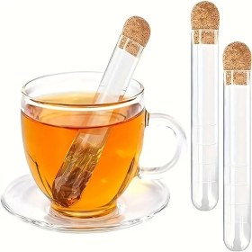 Resim Şeffaf Cam Çay Filtresi Çay Demlik Cam Çay Süzgeci Çay Filtresi Süzgeçler 