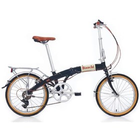 Resim Bianchi New Vintage 20 Jant Katlanır Bisiklet (Siyah Glossy) 
