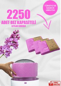 Resim Korbell Kirli Bebek Bezi Kovaları Ile Uyumlu 2250 Bebek Bezi Kapasiteli Kokulu 3 Paket Yerli Çöp Poşeti 