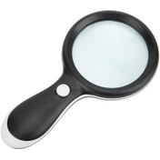 Resim Yaozixa 10x Büyütme Optik Cam Led Işıklı Elden Tutulan Büyütec - Abs Malzeme, Karanlıkta Okuma, Damga Harita Kontrolü İçin 