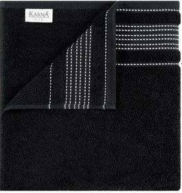 Resim Ladin Pamuk Banyo Havlusu 70x140 Siyah 