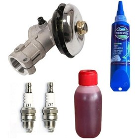 Resim Kmtmak Motorlu Tırpan 26mm 9 Diş Rediktör Buji Gress 2t Yağ 