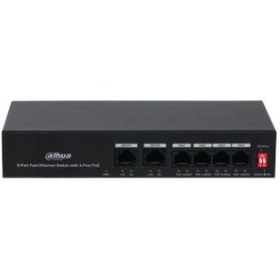 Resim PFS3006-4ET-36, 6 Port, Megabit, 4 Port PoE, 36W, Yönetilemez, Masaüstü Switch Dahua