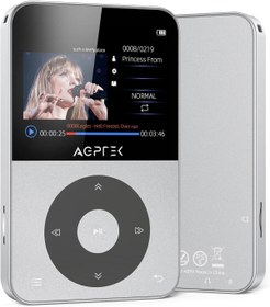Resim AGPTEK 64GB Bluetooth 5.3 MP3 Çalar, 2.3" Ekranlı, FM Radyo ve Kayıt Özellikli, Gümüş Renk 