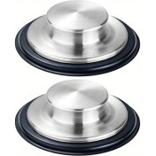 Resim Willowhaven 2'li Paket Paslanmaz Çelik Lavabo Tıkacı - 3.35" Geniş Kenar 