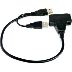 Resim Aogo USB 2.0 Sata 2.5/3.5 Inç SSD HDD Adaptör Destekli Sata USB Çevirici Kablo 22 Pin Sata 