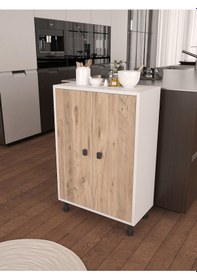 Resim Melo 4 Gözlü 2 Kapaklı Çok Amaçlı Dolap Ayakkabılık Kiler Dolabı 