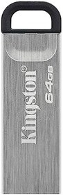 Resim Kingston DataTraveler Kyson 64GB USB Flash Bellek Şık, Kapaksız Metal gövdeli 200MB/s ye Varan Okuma DTKN/64GB 