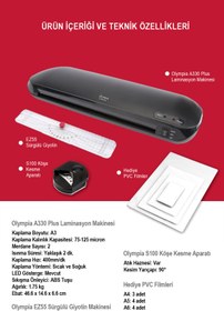 Resim Olympia A330 Plus 4in1set Laminasyon Makinesi (A3) Ve 15 Adet Hediye PVC Film 