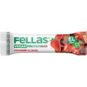 Resim FELLAS Vegan Protein Bar Çilekli ve Kakaolu 40g 