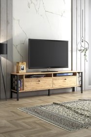 Resim Wood'n Love Luna 160 Cm Tv Ünitesi - Atlantik Çam \u002F Siyah 