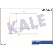 Resim KALE OTO Radyatör 345375 Klima Radyatörü Mondeo III 00- 670X361X16 