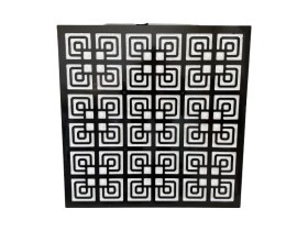 Resim 60X60 Yonca Siyah Dekoratif Asma Tavan Paneli 7 Adet 